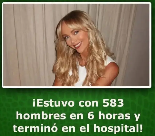 Hospitalizan a modelo de OnlyFans tras acostarse con 583 hombres en seis horas