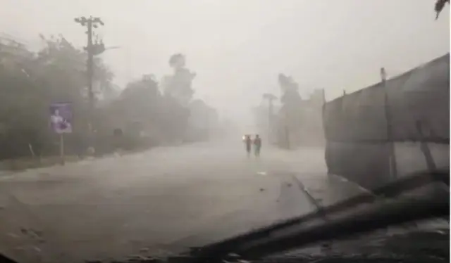 Fuertes vientos y lluvias provocan caída de árboles y tendido eléctrico en Dajabón