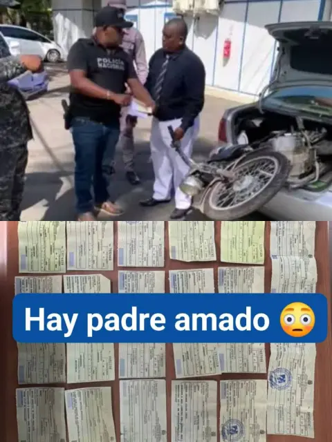 Policía Nacional apresa hombre con dos motocicletas y 17 matrículas presumiblemente falsas