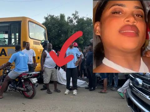 Joven madre fallece tras ser impactada por un minibús